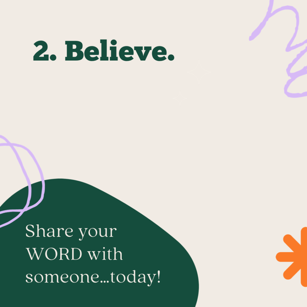 Believe your Word of the Year is for you…share it with someone!